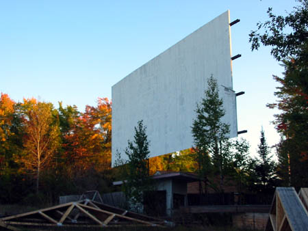 Northwoods Drive-In Theatre - Front Of Screen - Photo From Water Winter Wonderland (newer photo)